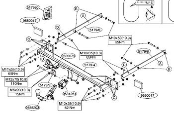 Фаркоп Brink для Mercedes E-class (седан) 2009-2016 517900 в 