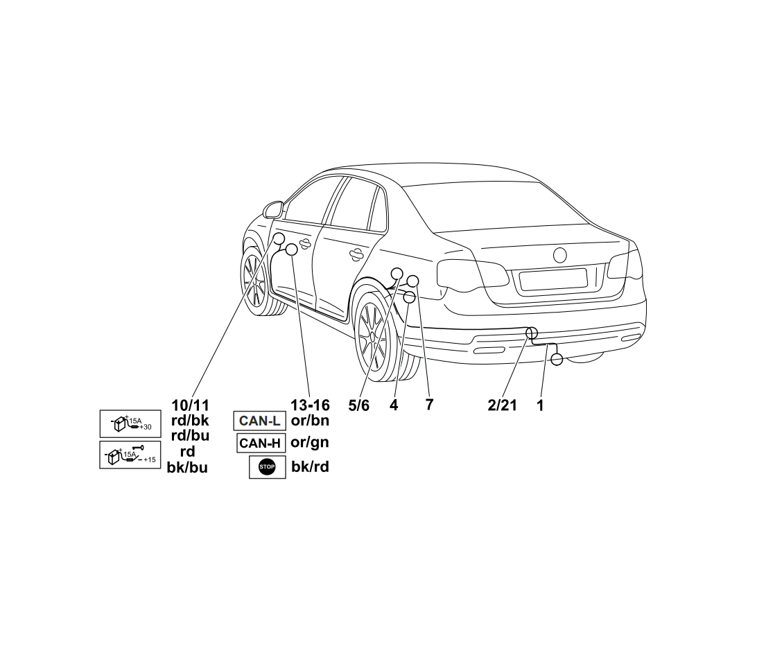 Электрика фаркопа Westfalia (13 pin) для Volkswagen Jetta 2011-2019 321600300113 в 