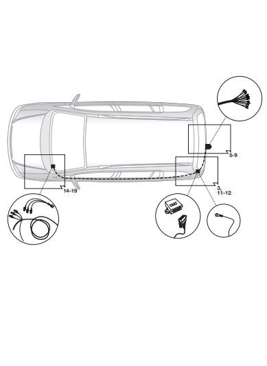 Электрика фаркопа Hak-System (13 pin) для Volkswagen Sharan 2010-2015 21500559 в 