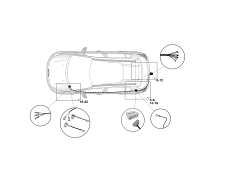 Электрика фаркопа Hak-System (7 pin) для Citroen C3 2016- 12500637 в 