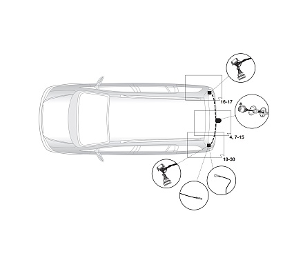 Электрика фаркопа Hak-System (13 pin) для Skoda Praktik 2007-2010 21220510 в 