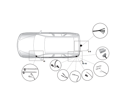 Электрика фаркопа Hak-System (7 pin) для Mazda 6 2018- 12120525 в 