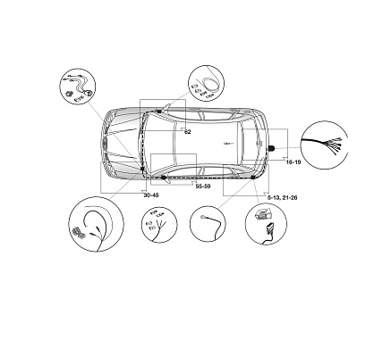 Электрика фаркопа Hak-System (7 pin) для Skoda Roomster 2010-2015 12500551 в 