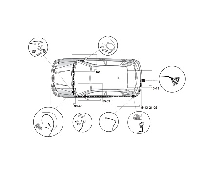 Электрика фаркопа Hak-System (13 pin) для Skoda Rapid 2012-2015 21500551 в 