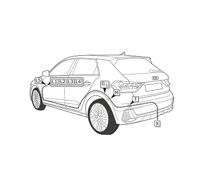 Электрика фаркопа ECS (7 pin) для Skoda Superb 2015- VW146B1 в 