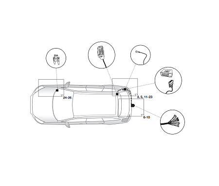 Электрика фаркопа Hak-System (13 pin) для Peugeot 508 2011-2018 21160514 в 