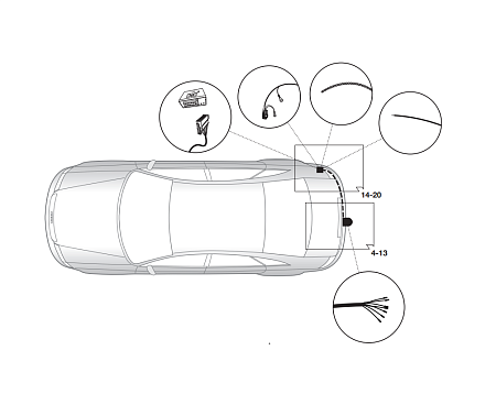 Электрика фаркопа Hak-System (7 pin) для Audi A6 2004-2011 12010508 в 