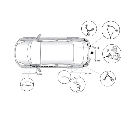 Электрика фаркопа Hak-System (7 pin) для Suzuki Vitara 2018- 12240533 в 