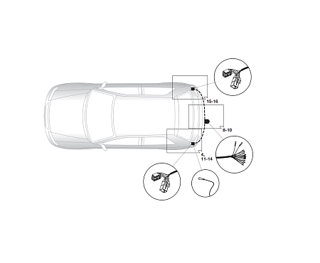 Электрика фаркопа Hak-System (13 pin) для Hyundai i10 2008-2013 26080515 в 