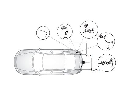 Электрика фаркопа Hak-System (13 pin) для Audi A7 2014-2018 21010525 в 