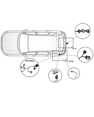 Электрика фаркопа Brink (7 pin) для Audi Q8 2019- 701513 в 