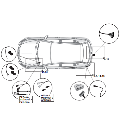 Электрика фаркопа Hak-System (13 pin) для Skoda Karoq 2018- 21500601 в 