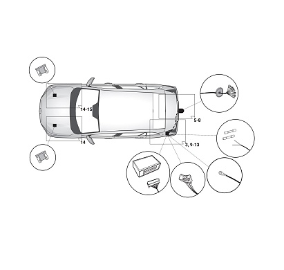 Электрика фаркопа Hak-System (13 pin) для Toyota RAV4 2019- 26500675 в 