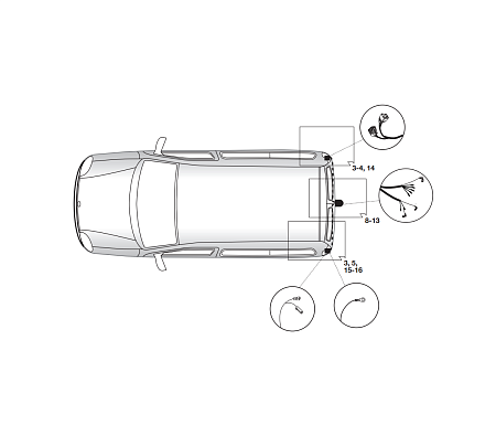 Электрика фаркопа Hak-System (7 pin) для Renault Kangoo 2008-2013  12180516 в 