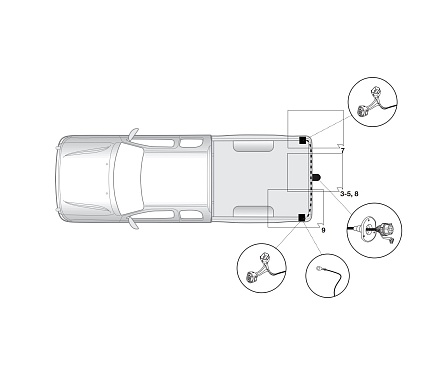 Электрика фаркопа Hak-System (7 pin) для Toyota Hilux 2005-2011 16250518 в 