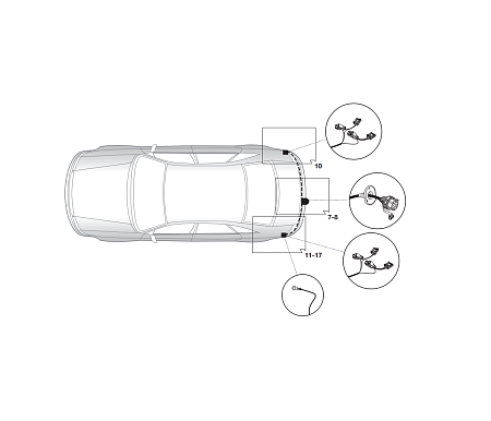 Электрика фаркопа Hak-System (7 pin) для Mazda 3 2009-2013 16120510 в 