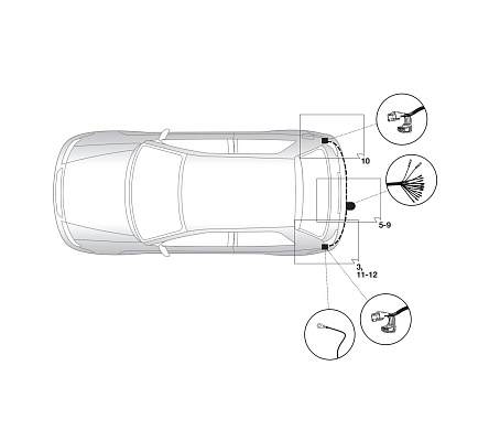 Электрика фаркопа Hak-System (13 pin) для Toyota Auris 2007-2012 26250520 в 