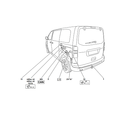 Электрика фаркопа Westfalia (13 pin) для Citroen Jumpy 2016-2019  304157300113 в 