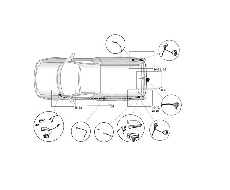 Электрика фаркопа Hak-System (13 pin) для Opel Combo 2012-2017 21500575 в 