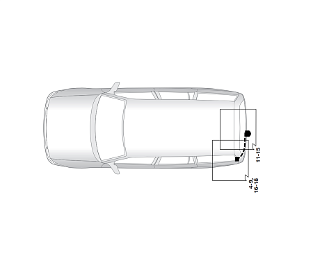 Электрика фаркопа Hak-System (13 pin) для Opel Astra 2004-2014 21150520 в 