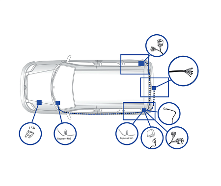 Электрика фаркопа TowRus (7 pin) для Citroen Berlingo 05.2008-2022 EMP2B9-07 в 