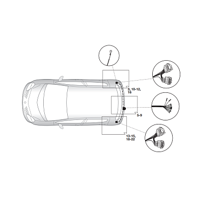 Электрика фаркопа Hak-System (13 pin) для Renault Modus 2004-2008 26180523 в 