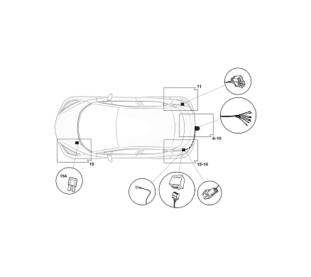 Электрика фаркопа Hak-System (7 pin) для Nissan Micra 2017- 12140535 в 