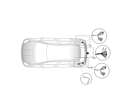 Электрика фаркопа Hak-System (13 pin) для Nissan Tiida 2008-2014 26140508 в 