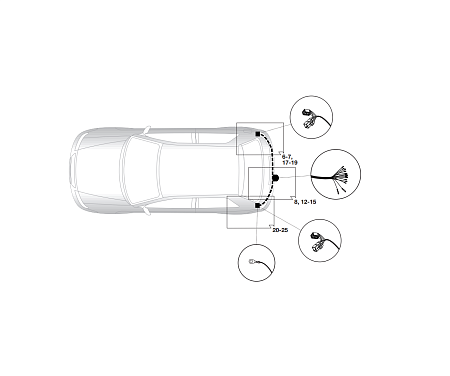 Электрика фаркопа Hak-System (13 pin) для Opel Agila 2008-2015 26500526 в 