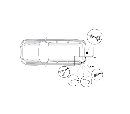 Электрика фаркопа Hak-System (13 pin) для Nissan Qashqai 2007-2014 21140510 в 