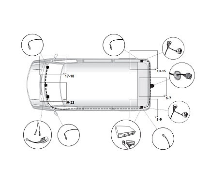 Электрика фаркопа Hak-System (7 pin) для Citroen Jumper 2011- 12500694 в 