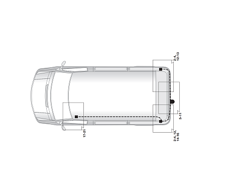 Электрика фаркопа Hak-System (7 pin) для Opel Movano 2003-2006 12500508 в 