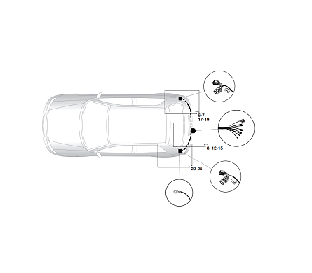 Электрика фаркопа Hak-System (7 pin) для Opel Agila 2008-2015 16500526 в 