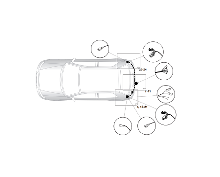 Электрика фаркопа Hak-System (7 pin) для Hyundai i30 2007-2012 16080516 в 