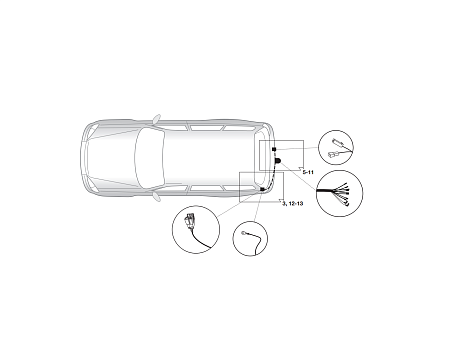 Электрика фаркопа Hak-System (7 pin) для Nissan Murano 2008-2016 16140506 в 