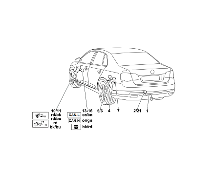 Электрика фаркопа Westfalia (7 pin) для Volkswagen Jetta 2005-2011 321600300107 в 