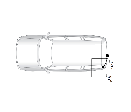 Электрика фаркопа Hak-System (7 pin) для Opel Astra 2004-2014 12150520 в 