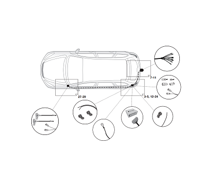 Электрика фаркопа Brink (7 pin) для Hyundai Tucson 07/2015-2018 716701 в 