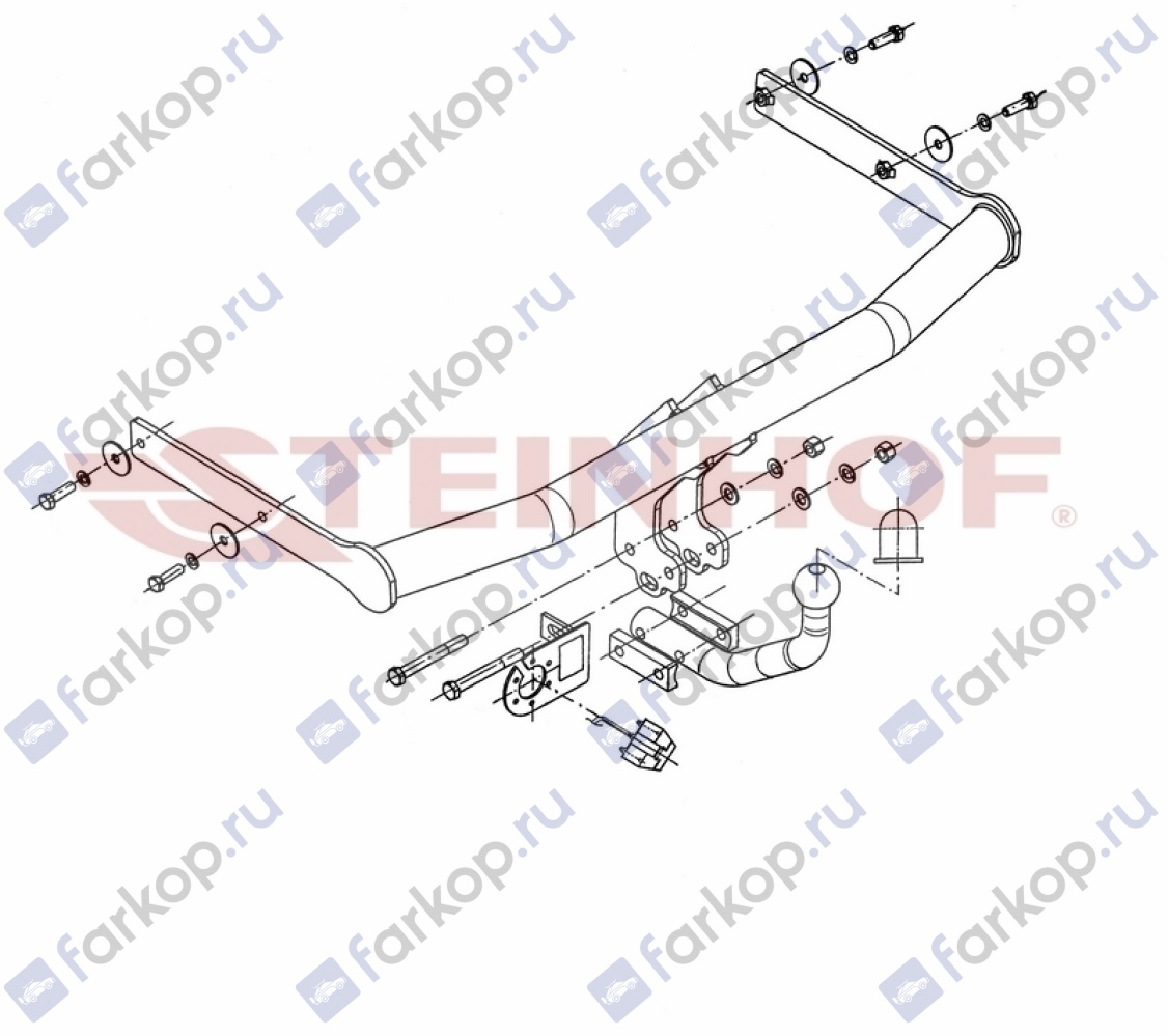 Фаркоп Steinhof для Skoda Fabia 2007-2014 S-274 в 