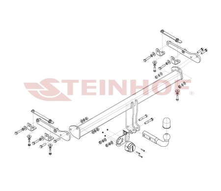 Фаркоп Steinhof для Nissan Qashqai 2018-2021 N-111 в 