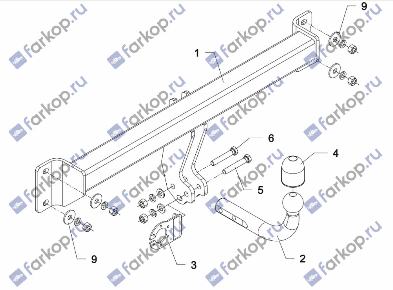 Фаркоп Auto-Hak для BMW X3 (E83) 2004-2010 B 13 в 