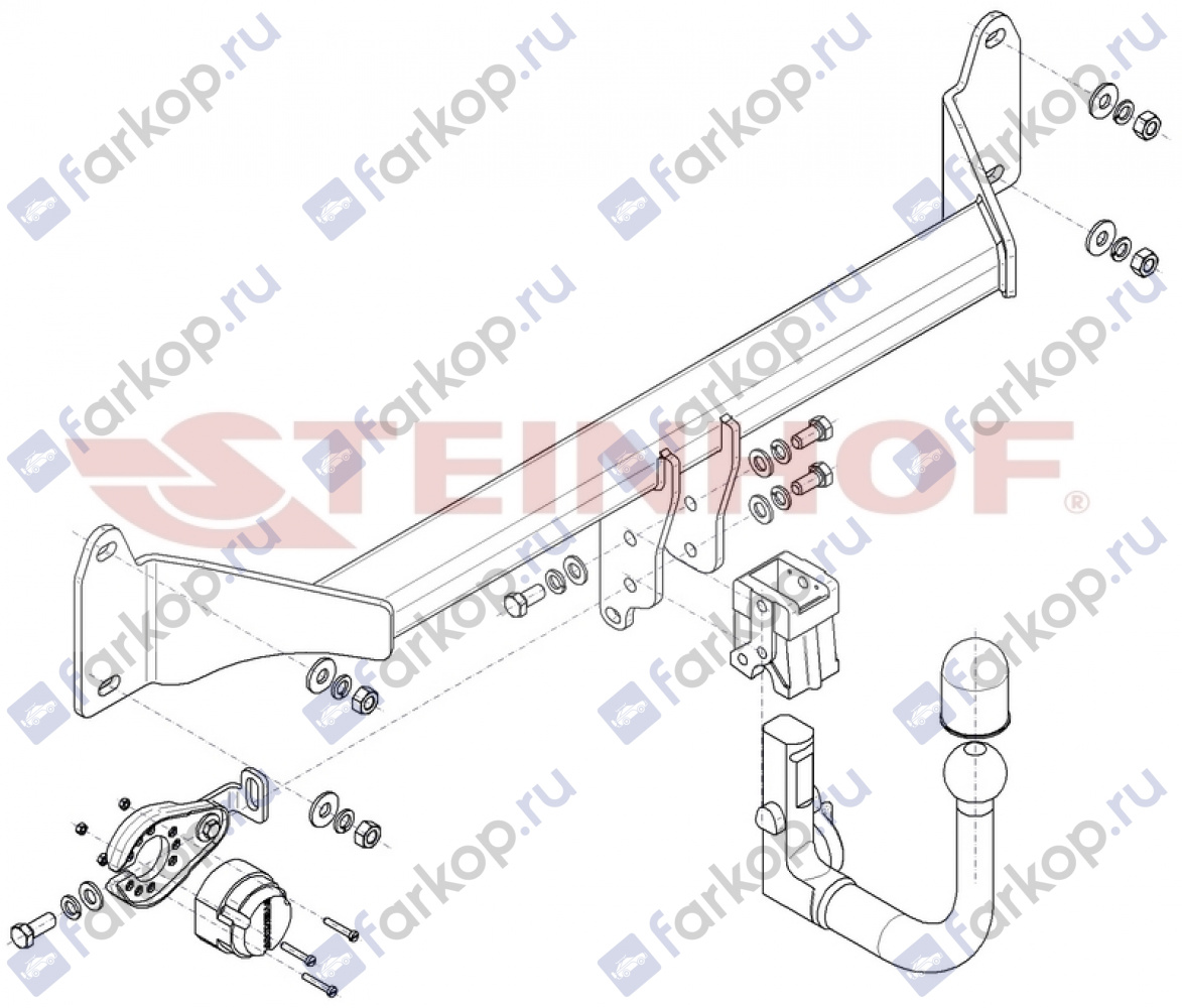 Фаркоп Steinhof для BMW 2 серия 2019- B-097 в 