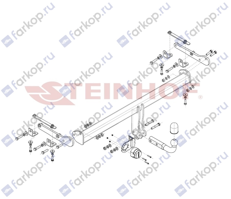 Фаркоп Steinhof для Nissan Qashqai 2018-2021 N-111 в 