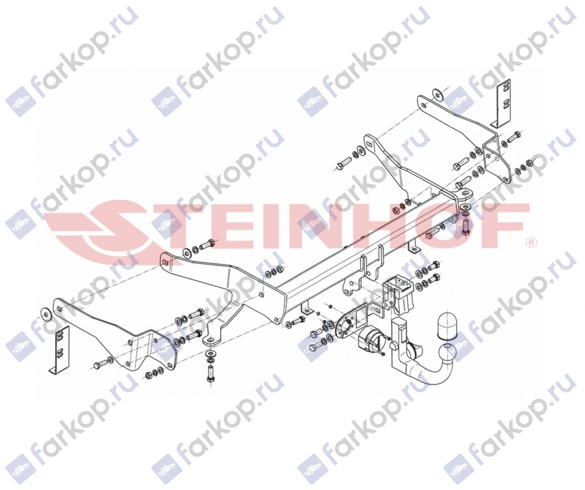 Фаркоп Steinhof для Chevrolet Captiva 2013-2016 C-279 в 