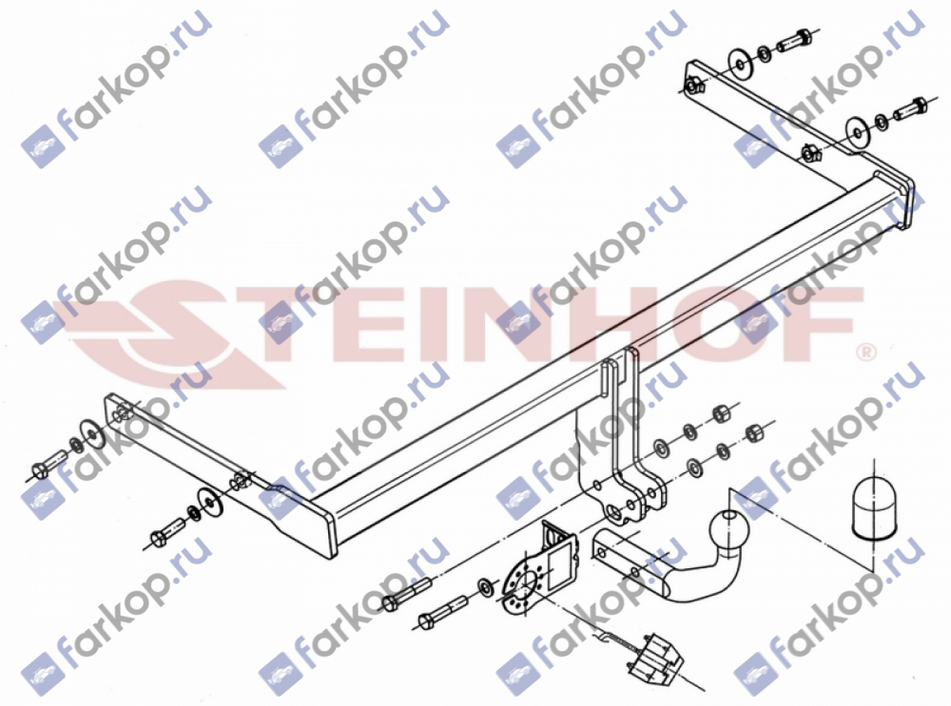 Фаркоп Steinhof для Skoda Yeti 2009-2018 S-355 в 