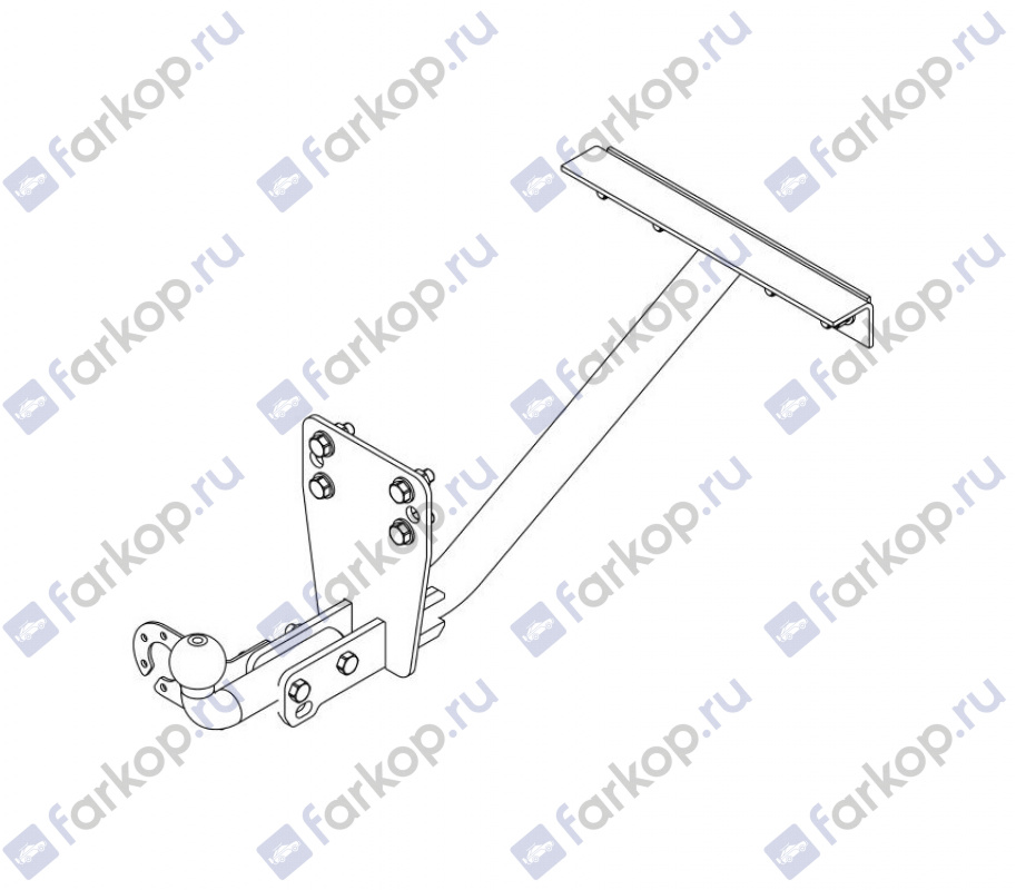 Фаркоп AvtoS для Uaz Hunter 2003- UAZ-10 в 