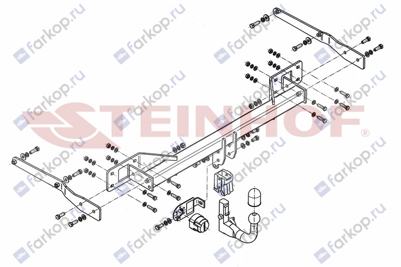 Фаркоп Steinhof для Mercedes GLK-Class (X204) 2008-2015 M-137 в 