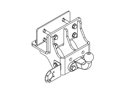 Фаркоп AvtoS для Toyota Hilux 2005-2010, (с силовым брусом) TY 44 в 