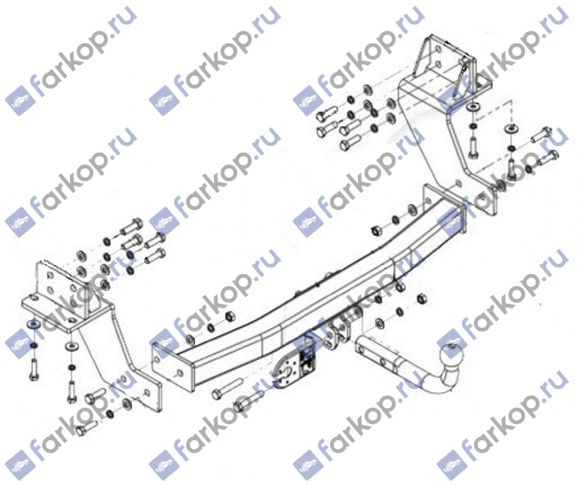 Фаркоп Imiola для Chevrolet Trailblazer 2013-2015 CH.015 в 