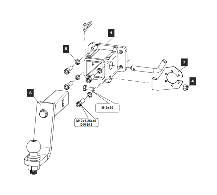 Фаркоп Towrus для Toyota Land Cruiser Prado J150 2009-2023 (ставится в центр бампера) 229427 в 